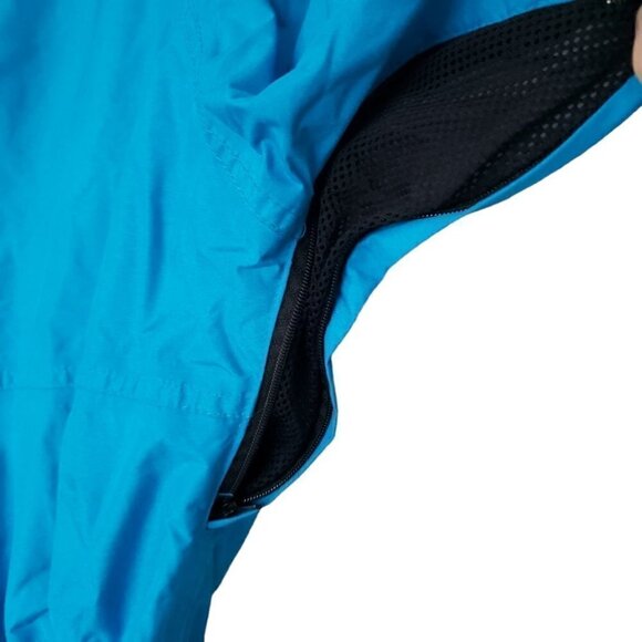 Vintage JanSport 80s 90s blue ski hiking rain windbreaker nylon jacket - Picture 10 of 14